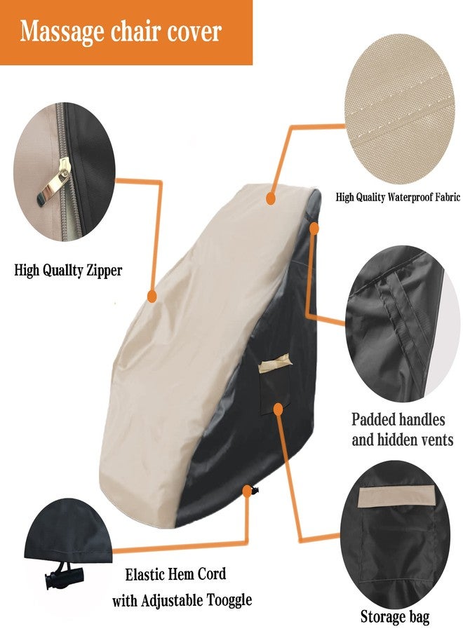 XCZ Massage chair cover, 600D full body shiatsu massage chair protector, 59 X 39 X 55 inchesArmchair Slipcovers,, ,with drawstring waterproof and dustproof Recliner Wing Chair Slipcovers,Sofa Cover - Image 3